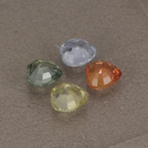 Achetez naturel 1,32ct multicolore saphir gems, forme de coeur, en provenance sri lanka chez gemselect. en stock, livraison internationale!
