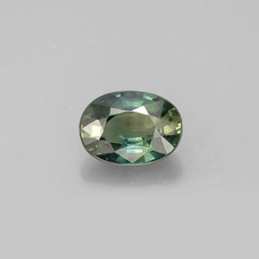 Saphir multicolore naturelle coupe ovale, 1,14 ct, VS-SI