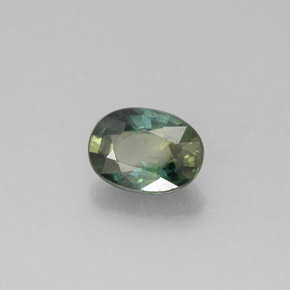 Saphir multicolore naturelle coupe ovale, 1,14 ct, VS-SI