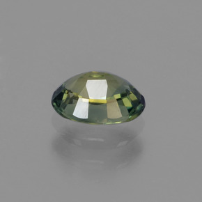 Saphir vert naturelle coupe ovale, 0,68 ct, VVS