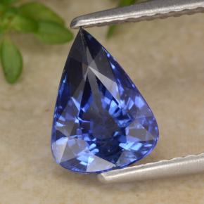 Saphir bleue naturelle en forme de poire, 1,94 ct, VS