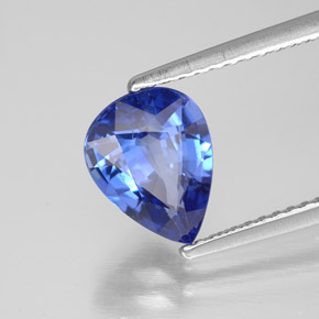 Saphir bleue naturelle en forme de poire, 2,11 ct, VS-SI