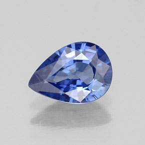 Saphir bleue naturelle en forme de poire, 0,70 ct, VVS-VS