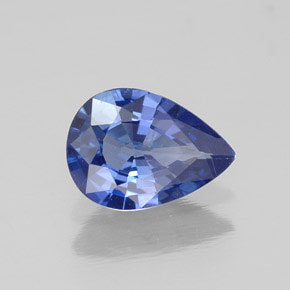 Saphir bleue naturelle en forme de poire, 0,70 ct, VVS-VS
