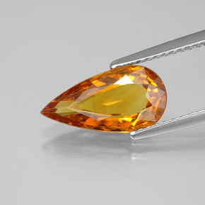 Saphir orange naturelle en forme de poire, 2,61 ct, VVS-VS
