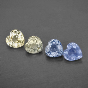 Achetez naturel ct multicolore saphir gems, forme de coeur, en provenance sri lanka (ceylan) chez gemselect. en stock, livraison internationale!