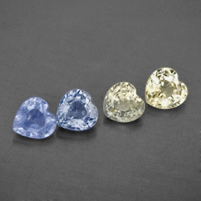Achetez naturel ct multicolore saphir gems, forme de coeur, en provenance sri lanka (ceylan) chez gemselect. en stock, livraison internationale!