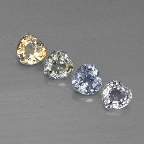Achetez naturel 1,31ct multicolore saphir gems, forme de coeur, en provenance sri lanka chez gemselect. en stock, livraison internationale!