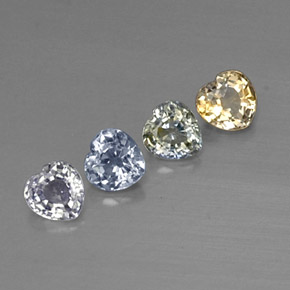 Achetez naturel 1,31ct multicolore saphir gems, forme de coeur, en provenance sri lanka chez gemselect. en stock, livraison internationale!
