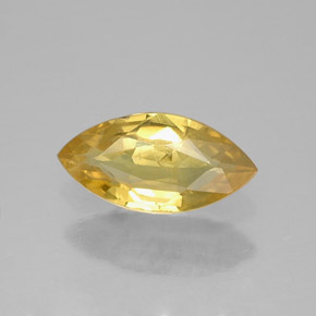 Saphir jaune naturelle marquise, 0,59 ct, VS
