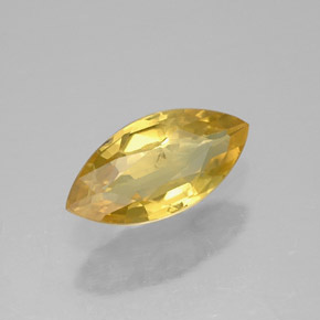 Saphir jaune naturelle marquise, 0,59 ct, VS