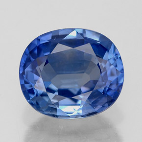 Saphir bleue naturelle coupe ovale, 2,33 ct, VVS-VS