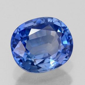 Saphir bleue naturelle coupe ovale, 2,33 ct, VVS-VS