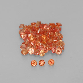 Achetez naturel ct orange saphir gems, coupe roude, en provenance tanzanie (songea) chez gemselect. en stock, livraison internationale!