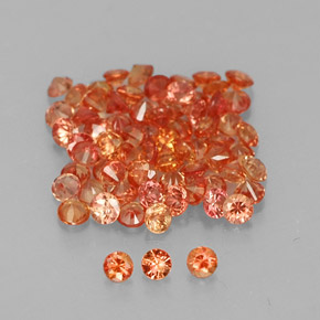 Achetez naturel ct orange saphir gems, coupe roude, en provenance tanzanie (songea) chez gemselect. en stock, livraison internationale!