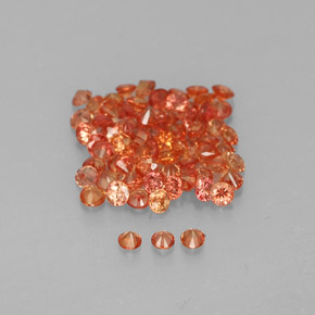 Achetez naturel ct orange saphir gems, coupe roude, en provenance tanzanie (songea) chez gemselect. en stock, livraison internationale!