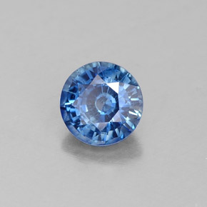Saphir bleue naturelle coupe roude, 0,60 ct, VS