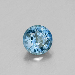 Saphir bleue naturelle coupe roude, 0,66 ct, VVS-VS