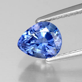 Saphir bleue naturelle en forme de poire, 1,33 ct, VS