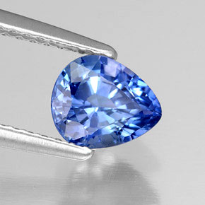 Saphir bleue naturelle en forme de poire, 1,33 ct, VS