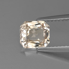 Saphir jaune naturelle taille émeraude, 1,74 ct, VS