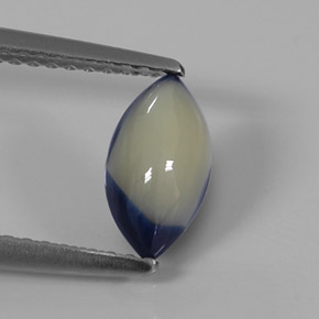 Saphir bicolore naturelle marquise, 1,09 ct, opaque