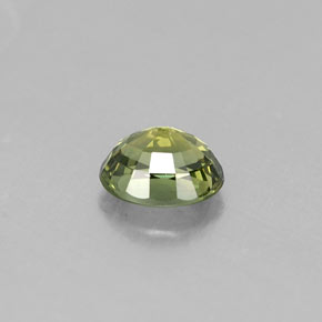 Saphir vert naturelle coupe ovale, 0,56 ct, VS