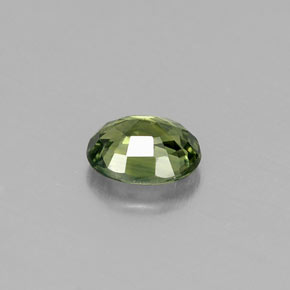 Saphir vert naturelle coupe ovale, 0,51 ct, VS