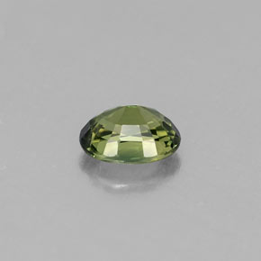 Saphir vert naturelle coupe ovale, 0,51 ct, VVS-VS