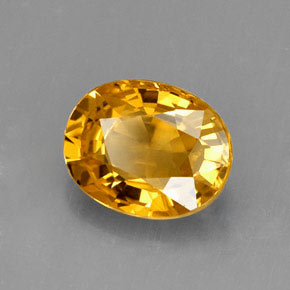 Saphir or naturelle coupe ovale, 2,04 ct, VS