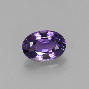 Saphir violet naturelle coupe ovale, 0,61 ct, VS