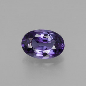 Saphir violet naturelle coupe ovale, 0,56 ct, VS