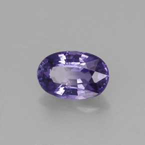 Saphir violet naturelle coupe ovale, 0,61 ct, VS-SI