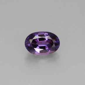 Saphir violet naturelle coupe ovale, 0,67 ct, VS