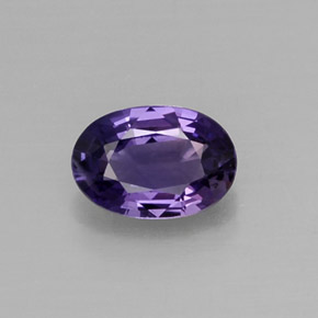 Saphir violet naturelle coupe ovale, 0,56 ct, VS