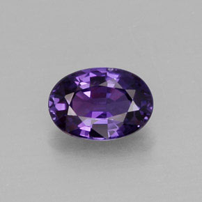 Saphir violet naturelle coupe ovale, 0,64 ct, VS