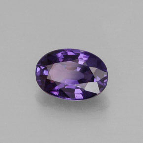 Saphir violet naturelle coupe ovale, 0,64 ct, VS