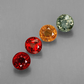 Achetez naturel ct multicolore saphir gems, coupe roude, en provenance tanzanie (songea) chez gemselect. en stock, livraison internationale!