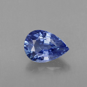 Saphir bleue naturelle en forme de poire, 1,00 ct, VVS-VS