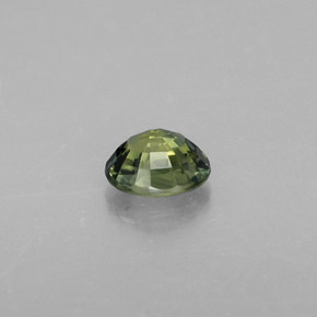 Saphir vert naturelle coupe ovale, 0,56 ct, VVS-VS