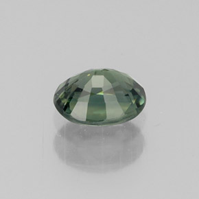 Saphir vert naturelle coupe ovale, 0,48 ct, VVS-VS