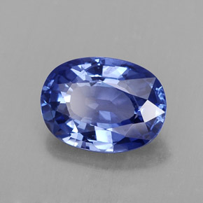Saphir bleue naturelle coupe ovale, 2,23 ct, VS