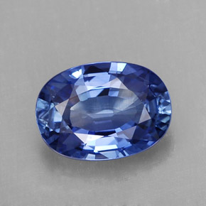 Saphir bleue naturelle coupe ovale, 2,32 ct, VVS-VS