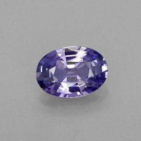 Saphir violet naturelle coupe ovale, 0,53 ct, SI