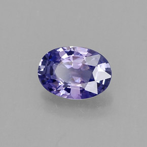 Saphir violet naturelle coupe ovale, 0,53 ct, SI