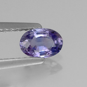 Saphir violet naturelle coupe ovale, 0,57 ct, VVS-VS