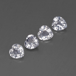 Achetez naturel ct blanc saphir gems, forme de coeur, en provenance sri lanka (ceylan) chez gemselect. en stock, livraison internationale!