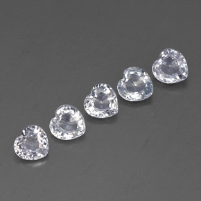 Achetez naturel ct blanc saphir gems, forme de coeur, en provenance sri lanka (ceylan) chez gemselect. en stock, livraison internationale!