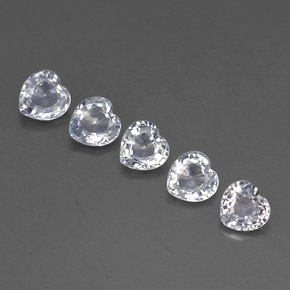 Achetez naturel ct blanc saphir gems, forme de coeur, en provenance sri lanka (ceylan) chez gemselect. en stock, livraison internationale!