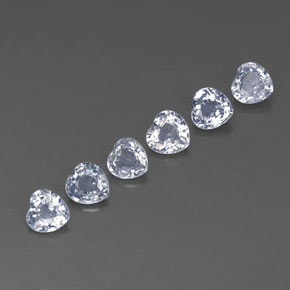 Achetez naturel 1,68ct blanc saphir gems, forme de coeur, en provenance sri lanka chez gemselect. en stock, livraison internationale!